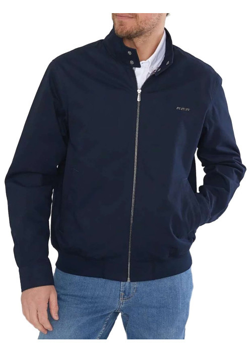 Blouson bomber zippé en coton à manches longues et col boutonné