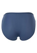 Thumbnail Slip bleu uni taille mi-haute avec ceinture élastiquée et surpiqûres ton sur ton - Image 2