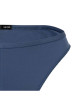 Thumbnail Slip bleu uni taille mi-haute avec ceinture élastiquée et surpiqûres ton sur ton - Image 3