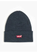 Thumbnail Bonnet bleu marine à revers avec patch logo iconique