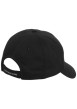 Thumbnail Casquette en coton noire unie coupe strapback avec visière arrondie - Image 4