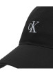 Thumbnail Casquette en coton noire unie coupe strapback avec visière arrondie - Image 5
