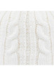 Thumbnail Bonnet blanc en maille torsadée Milky avec pompons interchangeables - Image 2