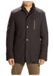 Thumbnail Manteau marine uni coupe droite col montant et zippé - Image 5
