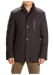 Thumbnail Manteau marine uni coupe droite col montant et zippé - Image 6
