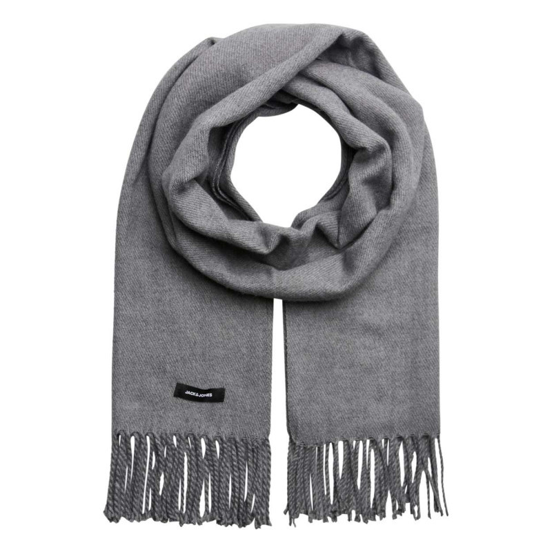 Premium By Jack & Jones - écharpe à Frange Solid Woven Scarf Grise Unie - Grise
