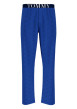 Thumbnail Pantalon de pyjama en coton biologique bleu avec une coupe droite et logo all-over