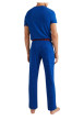 Thumbnail Pantalon de pyjama en coton biologique bleu avec une coupe droite et logo all-over - Image 2