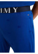 Thumbnail Pantalon de pyjama en coton biologique bleu avec une coupe droite et logo all-over - Image 3