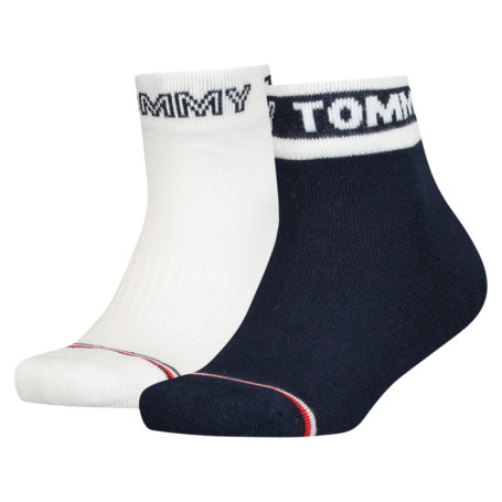 Lot de 2 paires de chaussettes basses marine et...