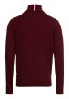 Thumbnail Pull en coton biologique mélangé bordeaux en maille jersey à coupe droite et col roulé - Image 7