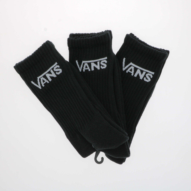 Vans - Chaussettes Hautes En Coton Mélangé Noires Uni Avec Nom Iconique De La Marque -