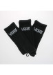 Thumbnail Chaussettes hautes en coton mélangé noires uni avec nom iconique de la marque