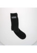 Thumbnail Chaussettes hautes en coton mélangé noires uni avec nom iconique de la marque - Image 2