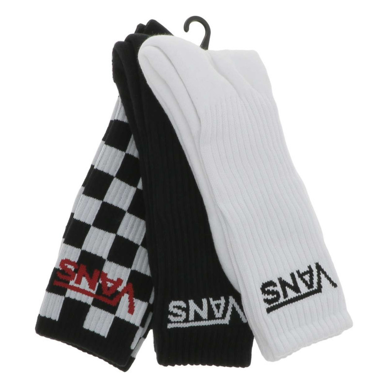 Vans - Lot De 3 Chaussettes Hautes En Coton Mélangé Noires Unies -