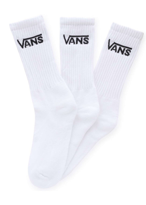 Chaussettes hautes blanches unies avec le logo de la marque brodé