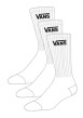 Thumbnail Chaussettes hautes blanches unies avec le logo de la marque brodé - Image 3