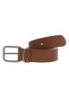 Thumbnail Ceinture camel unie en cuir de vache avec une boucle rectangle