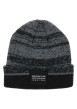 Thumbnail Bonnet gris en maille moulinée avec un patch au nom de la marque