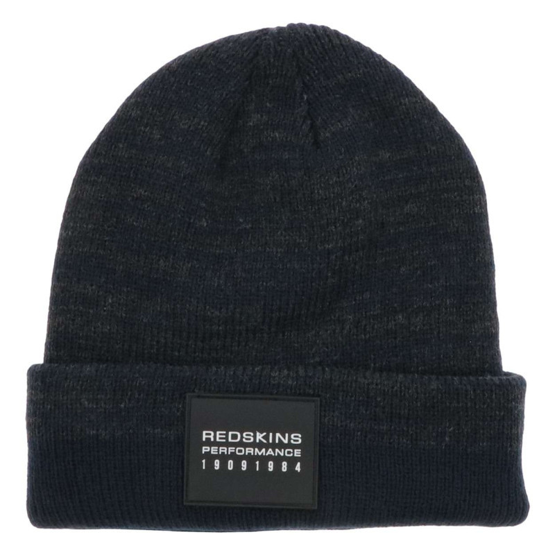 Redskins - Bonnet Marine En Maille Moulinée Avec Un Patch Au Nom De La Marque - Marine Redskins - Bonnet Marine En Maille Moulinée Avec Un Patch Au Nom De La Marque - Marine
