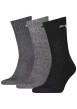 Thumbnail Lot de 3 paires de chaussettes hautes en coton mélangé anthracite uni