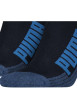 Thumbnail Lot de 2 paires de chaussettes basses en coton bicolore noires et bleues - Image 2