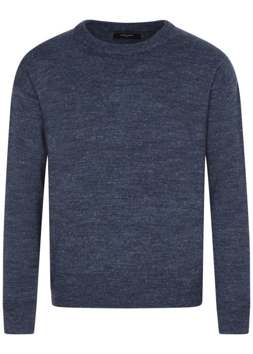 Pull Melvin anthracite uni col rond et manches longues