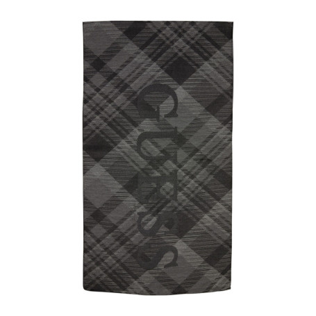 Foulard dégradé noir avec nom de la marque brodé