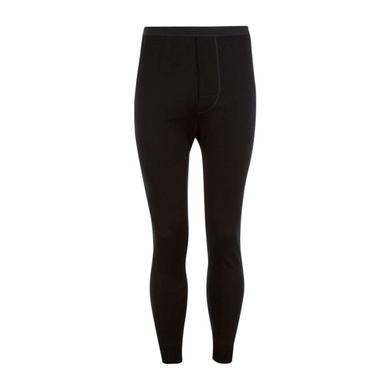 Eminence - Caleçon Long Noir Uni Avec Chaleur Naturelle En Laine Mélangée - Noir