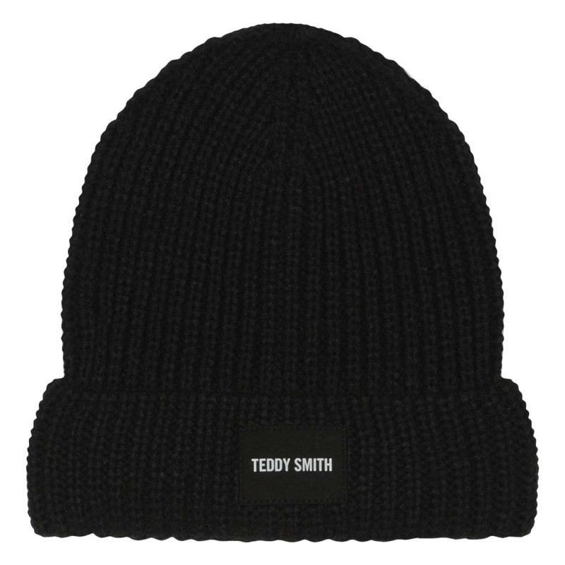 Teddy Smith - Bonnet Uni Noir En Maille - Noir Teddy Smith - Bonnet Uni Noir En Maille - Noir