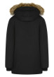 Thumbnail Parka longue fourrée à capuche kaki avec 4 poches et écusson cousu - Image 2