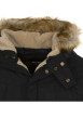 Thumbnail Parka longue fourrée à capuche kaki avec 4 poches et écusson cousu - Image 3