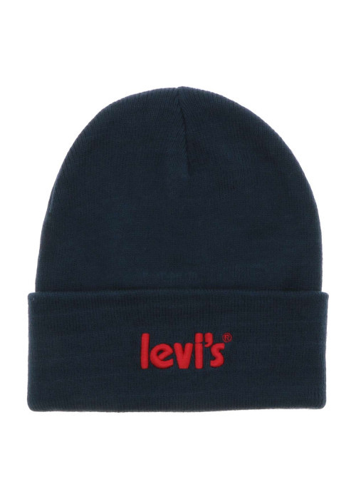 Bonnet Poster Logo Beanie marine uni