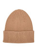 Thumbnail Bonnet beige côtelé avec un logo brodé - Image 2