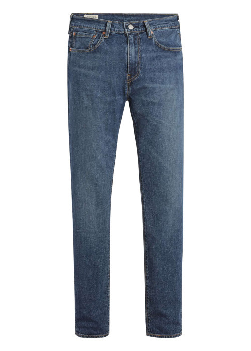 Jean 5 poches 512 Slim Taper en coton bleu uni à coupe slim à taille intermédiaire