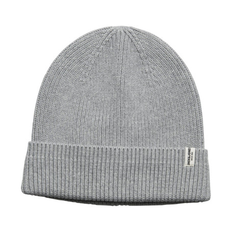 Bonnet en coton biologique gris uni avec...