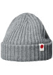 Thumbnail Bonnet en coton biologique gris uni avec étiquette blanche cousue