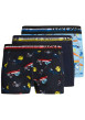 Thumbnail Lot de 3 boxers, marine et bleu ciel avec imprimés et marine uni