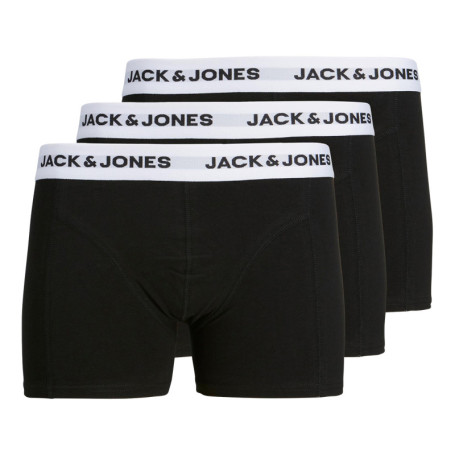 Lot de 3 boxers noirs unis avec bande...