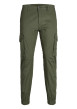 Thumbnail Pantalon Cargo Paul Flake en coton mélangé kaki uni avec une coupe slim