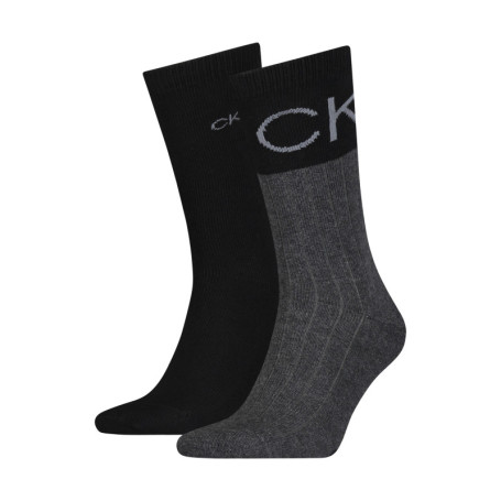 Lot de 2 paires de chaussettes hautes noir...
