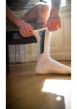 Thumbnail Lot de 3 paires de chaussettes hautes blanc unies avec une coupe haute et nom de la marque autour de la cheville