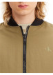 Thumbnail Bomber kaki uni coupe bombers avec un col teddy reversible - Image 4