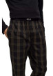 Thumbnail Pyjama Long en coton mélangé noir à carreaux avec une coupe fermée et col rond - Image 7