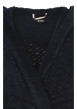 Thumbnail Peignoir en éponge texturée bleu marine à manches longues et ceinture à la taille - Image 3