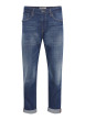 Thumbnail Jean Thunder Relaxed en coton bleu uni coupe droite