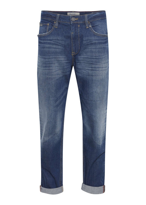 Jean Thunder Relaxed en coton bleu uni coupe droite