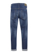 Thumbnail Jean Thunder Relaxed en coton bleu uni coupe droite - Image 2