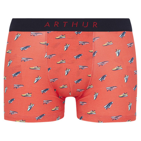 Boxer classique en coton rouge imprimé baskets...