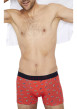 Thumbnail Boxer classique en coton rouge imprimé baskets all over avec taille élastiquée - Image 6